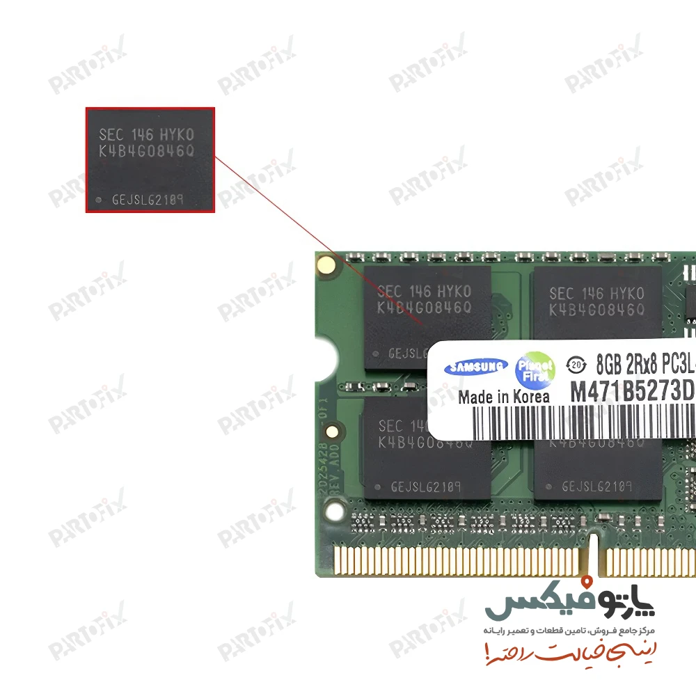 رم لپ تاپ 8 گیگابایت سامسونگ DDR3L 1600 PC3L-12800
